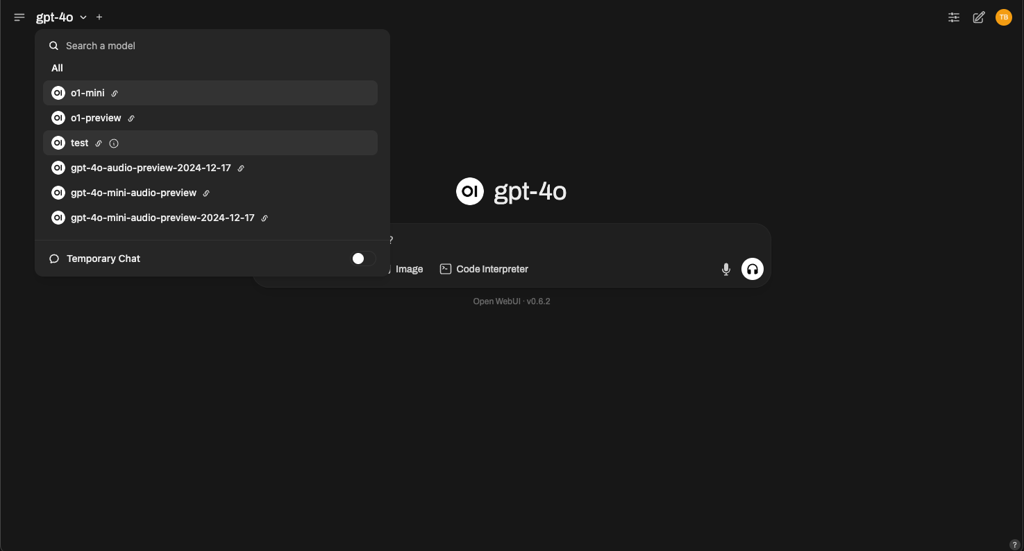 OpenAI Modell-Selector