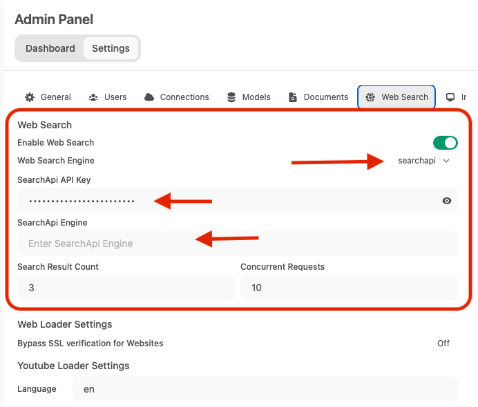 Open WebUI Admin Panel