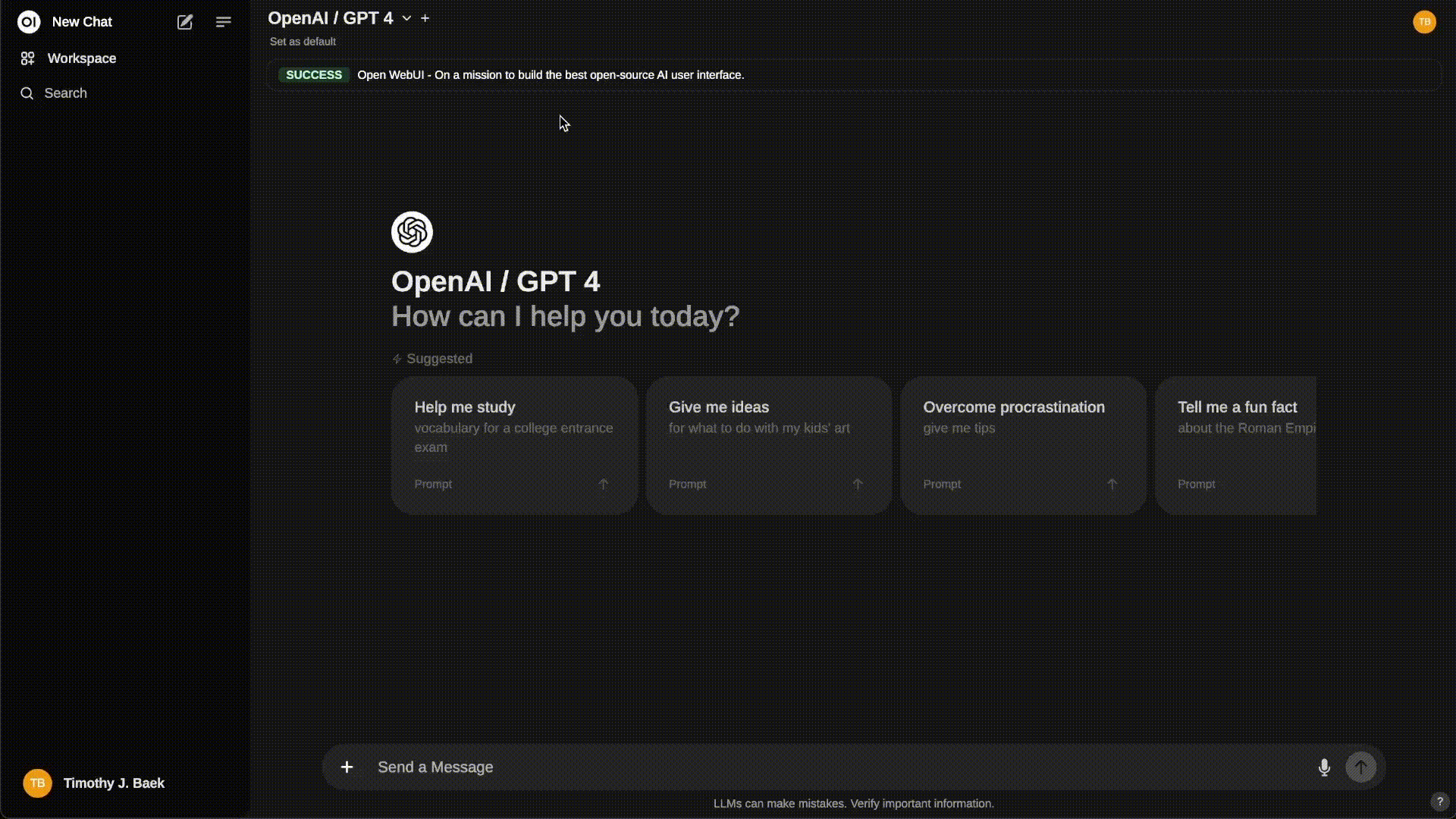 Demostración de Open WebUI