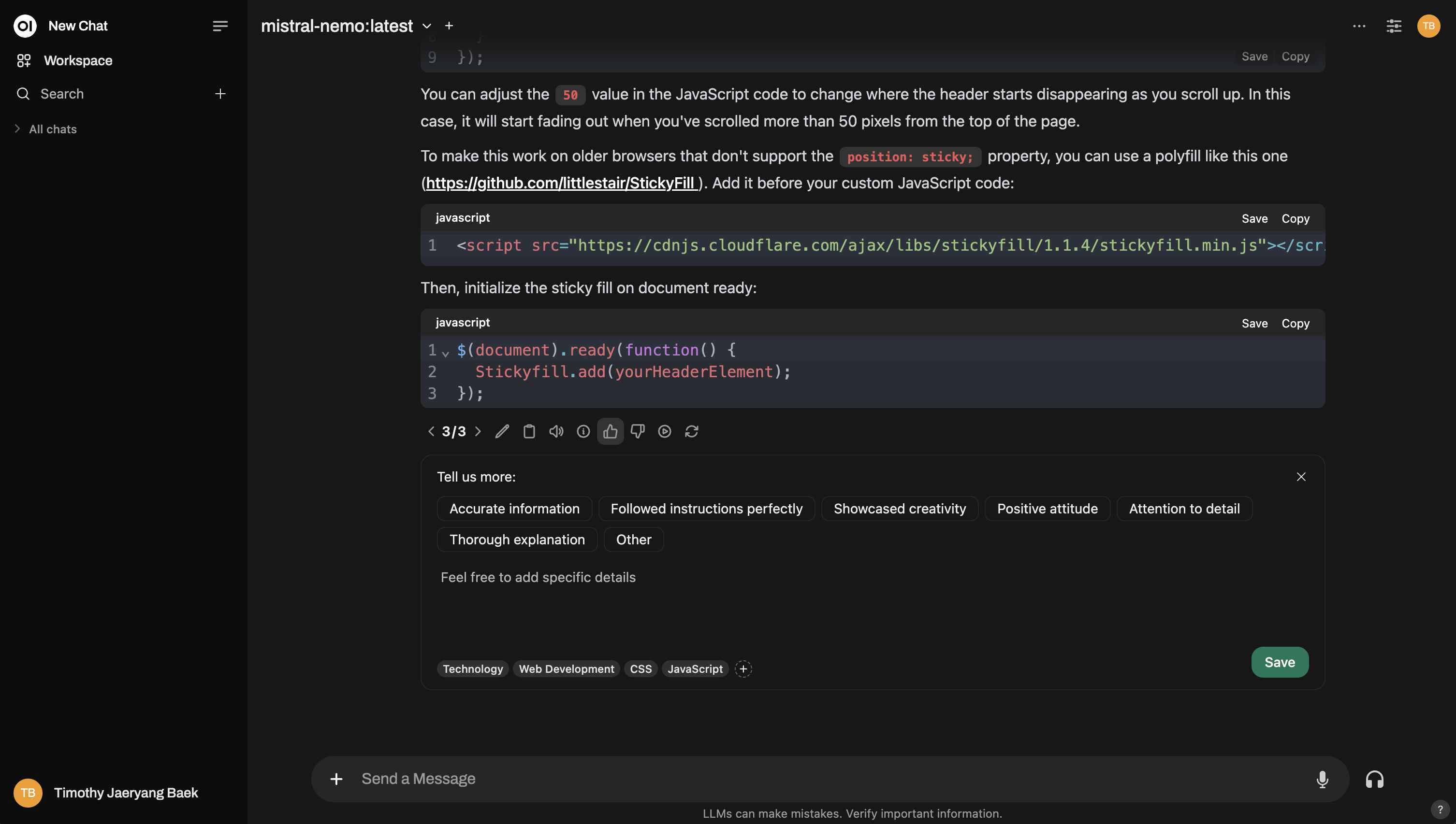 Interface de notation normale