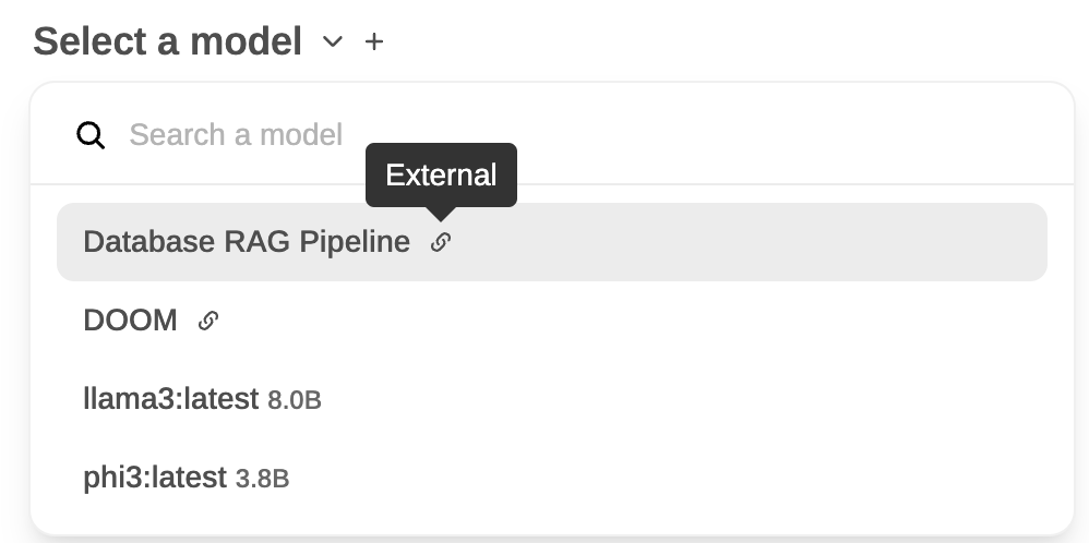 Pipe-Modelle in der WebUI